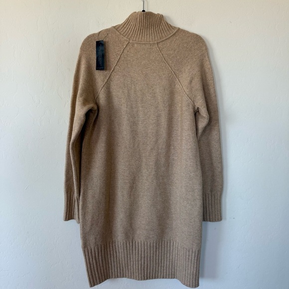 Banana Republic x Repreve NWT Oatmeal Tan Mock Neck Tunic Sweater Dress Medium - Picture 2 of 8